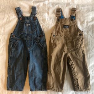 OshKosh B’gosh 2-pair Overalls, 12 months